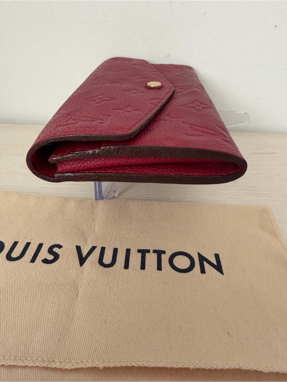 Louis Vuitton Burgundy Empriente Monogram Envelope Wallet - Picture 7 of 8